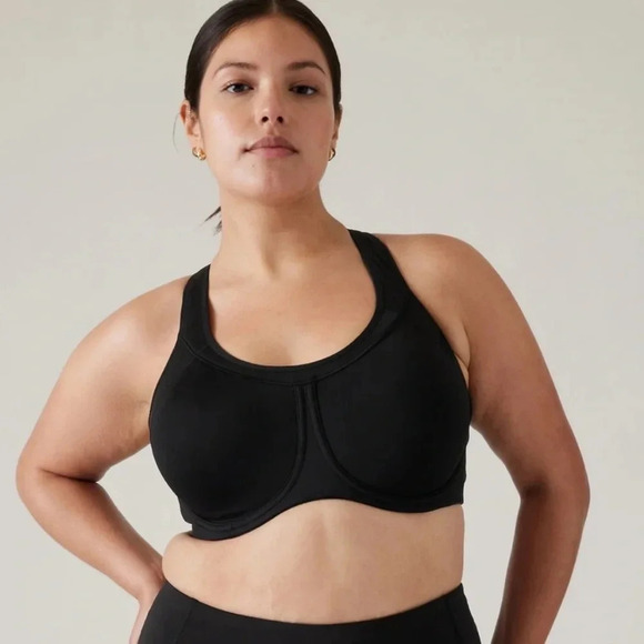 Athleta Glory Black Sports Bra - Picture 1 of 5